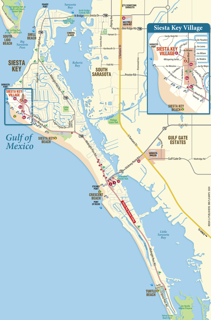 Siesta Key Map Interactive Map Of Siesta Key Florida